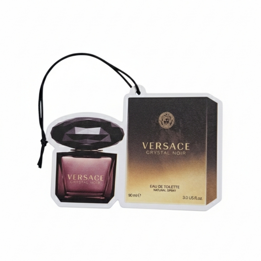 Versace Crystal Noir Scented Luxury Car Freshie | Hanging Air Freshener Card New